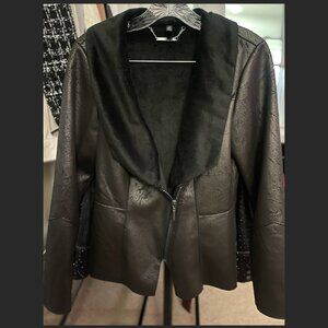 White House Black Market-  Asymmetrical Zip Black Jacket Blazer